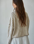 Agnes Stripes Knit Buttondown Cardigan