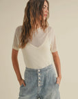 Short Sleeve Mesh Top