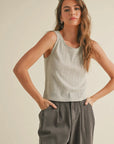 Pointelle Mini Ruffle Top