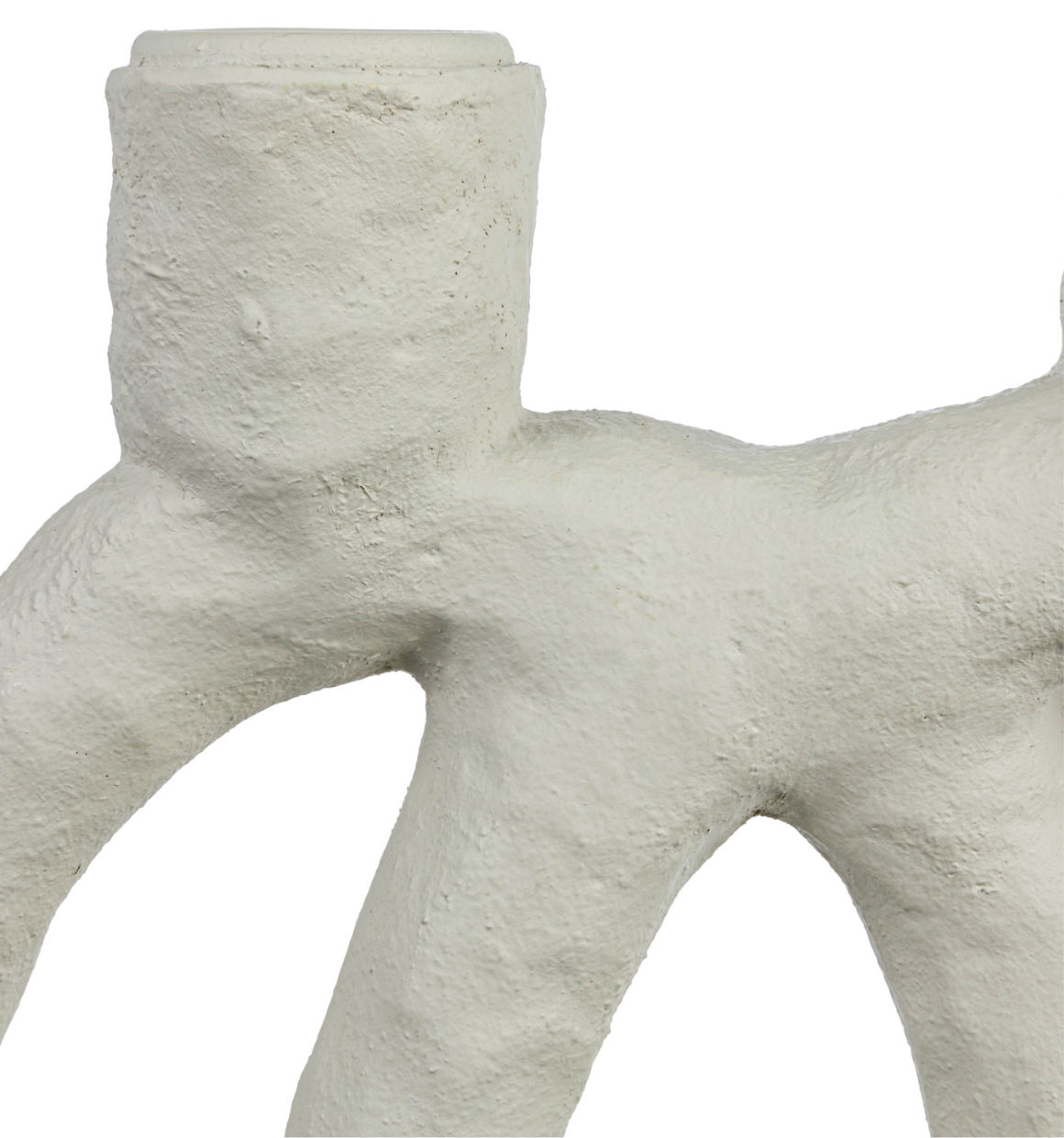 Resin Double Taper Holder, Matte Cream Color