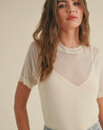 Short Sleeve Mesh Top