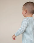 Bamboo Sage Gingham Footed Pajamas