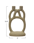 Resin Double Taper Holder, Matte Cream Color