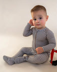 Bamboo Hazel Gingham Footed Pajamas