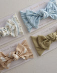 Bamboo Head Wrap | Blue Bows