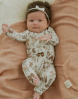 Bows Bamboo Zipper Romper