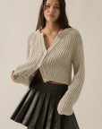 Confetti Button-Front Cardigan Sweater