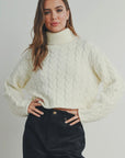 Braided Turtle Neck Sweater