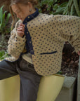 Button Front Pattern Sherpa Jacket