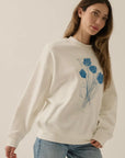 Floral Bouquet Oversized Graphic Sweatshirt