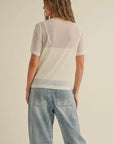Short Sleeve Mesh Top