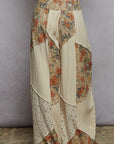 Double Gauze Varied Printed Patchwork Pants