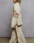 Double Gauze Varied Printed Patchwork Pants