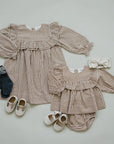 Gingham Ruffle Bloomer Set