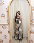 Patchwork + Denim Floral Dress