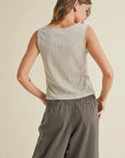 Pointelle Mini Ruffle Top