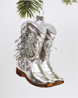 Cowboy Boot Boxed Glass Ornament
