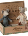 Grandma & Grandpa Mice in Cigarbox