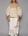 Ellie Balloon Sleeve Top Latte