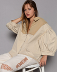 Ellie Balloon Sleeve Top Latte
