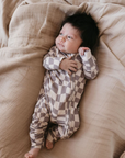 Bamboo Convertible Zip Romper - Wavy Check