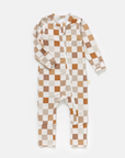 Bamboo Zip Convertible Romper - Checkered
