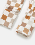 Bamboo Zip Convertible Romper - Checkered