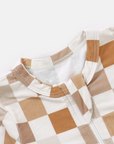 Bamboo Zip Convertible Romper - Checkered