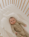 Bamboo Zip Romper | Linen Grid