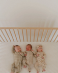 Bamboo Zip Romper | Linen Grid