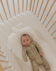 Bamboo Zip Romper | Linen Grid