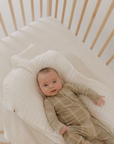 Bamboo Zip Romper | Linen Grid
