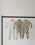 Bamboo Zip Romper | Oat & Sage