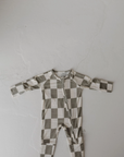 Bamboo Zip Romper | Oat & Sage