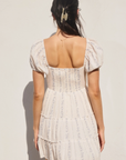 Petite Floral Trail Puff Sleeve Mini Dress