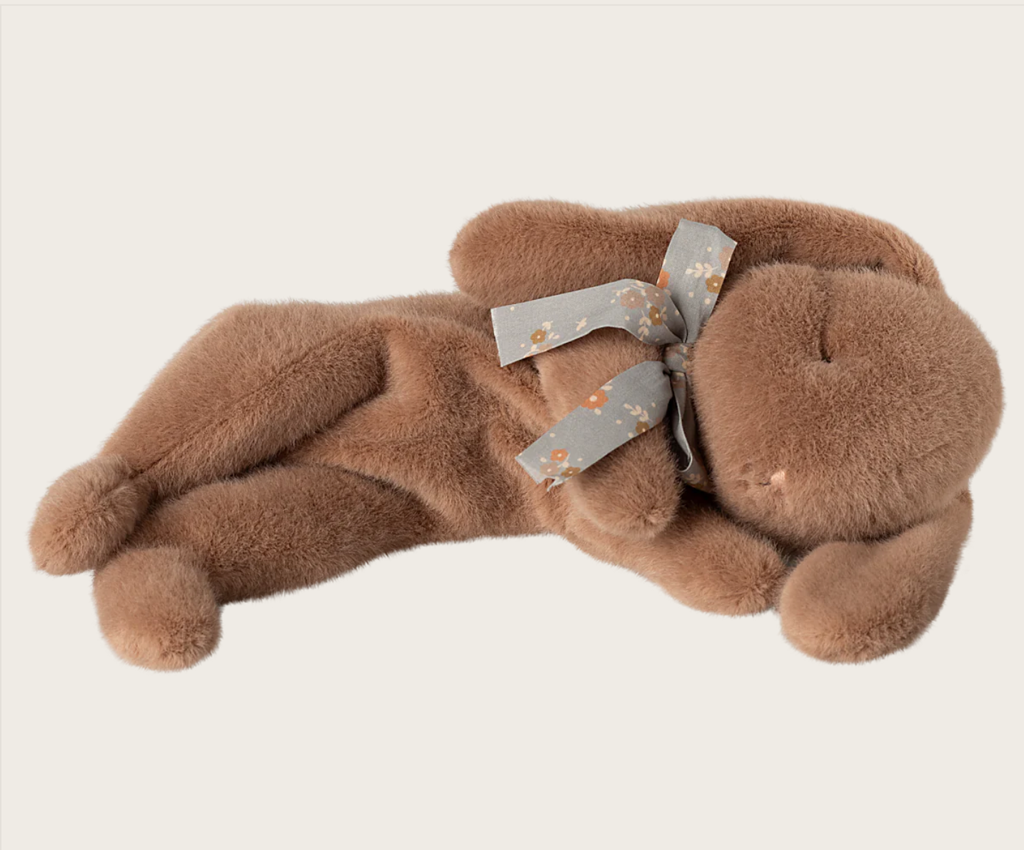 Sleeping bunny plush - Soft brown