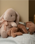 Sleeping bunny plush - Soft brown