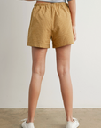 Elastic Drawstring Check Boxer Shorts - Khaki Multi