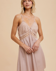 Tencel Blend Lace Slip Dress