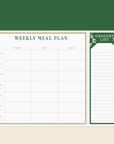 Harvest Undated Weekly Meal Planner & Grocery List