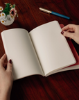 Pink Waves Stepped A5 Softcover Lined Notebook