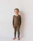 Bamboo Two Piece Pajamas | Olive Green