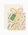 Birthday Gift Star Candles Die-Cut Folded Greeting Card