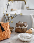 Carved Marble Flower Shaped Dish