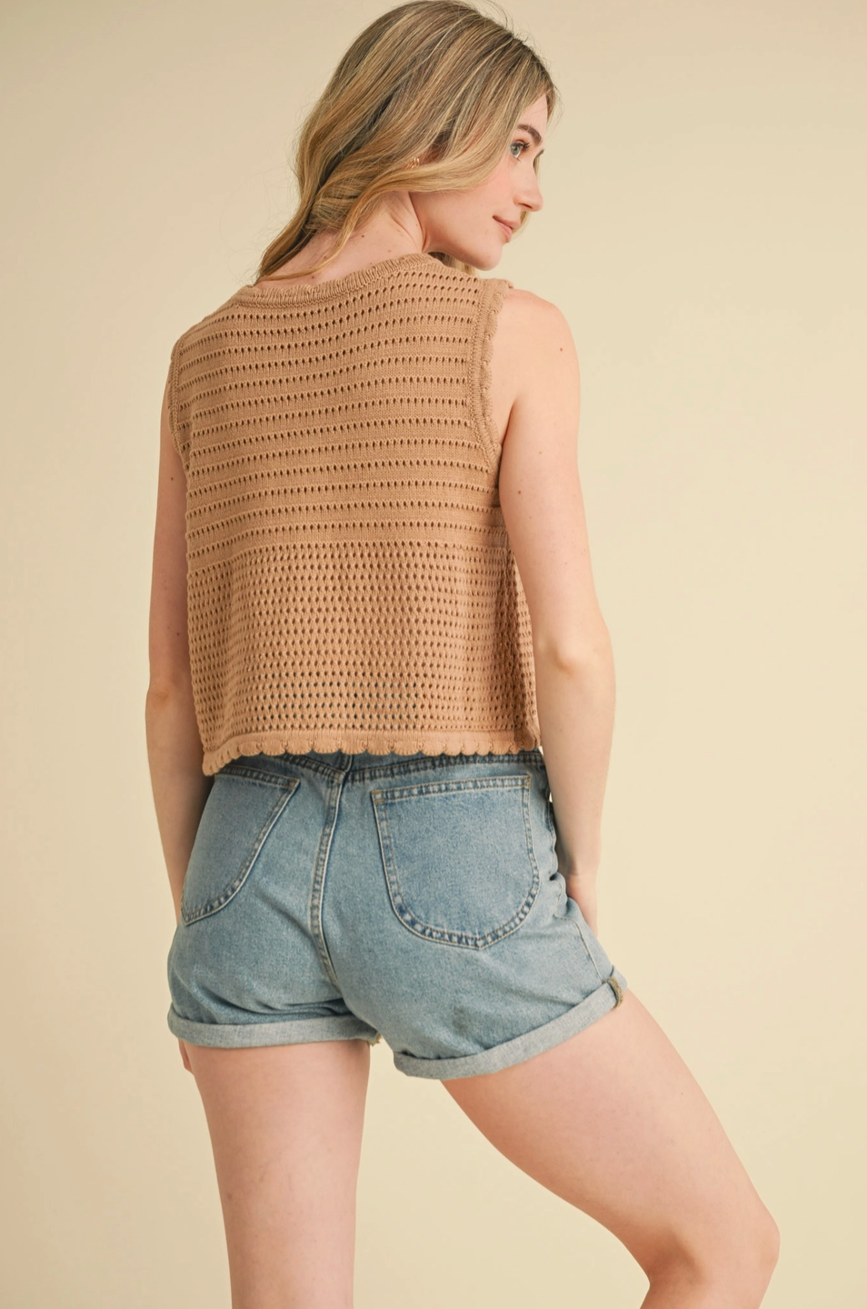 *SALE ITEM * Cari Front Tie Sweater Vest