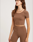 *SALE* Brown Relax Ribbed Biker Lounge Set