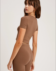 *SALE* Brown Relax Ribbed Biker Lounge Set