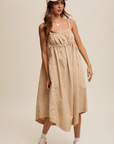 *SALE* Gathered Drawstring Midi Dress