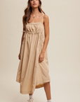 *SALE* Gathered Drawstring Midi Dress