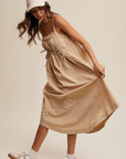 *SALE* Gathered Drawstring Midi Dress